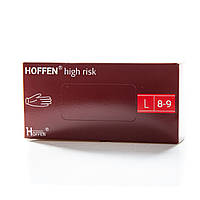 Перчатки латексные плотные High Risk (14.5 г), HOFFEN (Hoff Medical) (50 шт./уп.) р. L