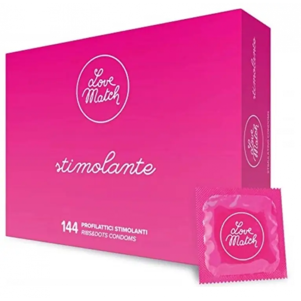 Стимулювальні презервативи з ребристою структурою Love Match — Stimolante, No1