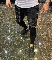 Мужские черные спортивные штаны с карманами, Турция