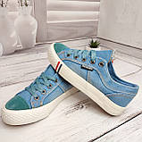 Кеди унісекс дитячі текстильні B&G до школи на прогулянку або для занять спортом колір джинс розмір 32, фото 3