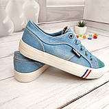 Кеди унісекс дитячі текстильні B&G до школи на прогулянку або для занять спортом колір джинс розмір 32, фото 4