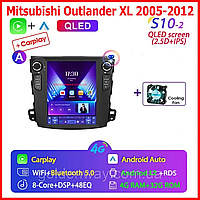 Штатная автомагнитола Android Mitsubishi Outlander XL 20052012 Tesla Style S10-2 DSP 4/32Гб 8CORE WiFi 4G 1п