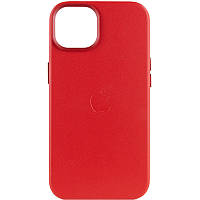 Кожаный чехол Leather Case (AA Plus) with MagSafe для Apple iPhone 14 (6.1") Form