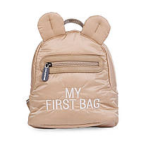 Рюкзак дитячий Childhome My first bag puffered beige, арт. CWKIDBPBE