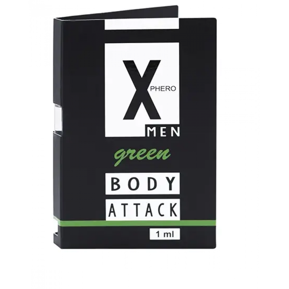 Духи з феромонами для чоловіків X phero Men Green Body Attack, 1 ml