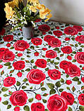 Клейонка силіконова “Роза” без основи — ширина 137 см, на метраж, фото 4