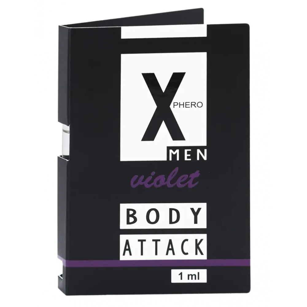 Духи з феромонами для чоловіків X phero Men Violet Body Attack, 1 ml