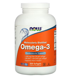 Жирні кислоти NOW Omega-3 - 500 softgels