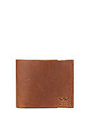 Кожаный кошелек Mini с монетницей светло-коричневый винтажный The Wings GL, код: 8132282