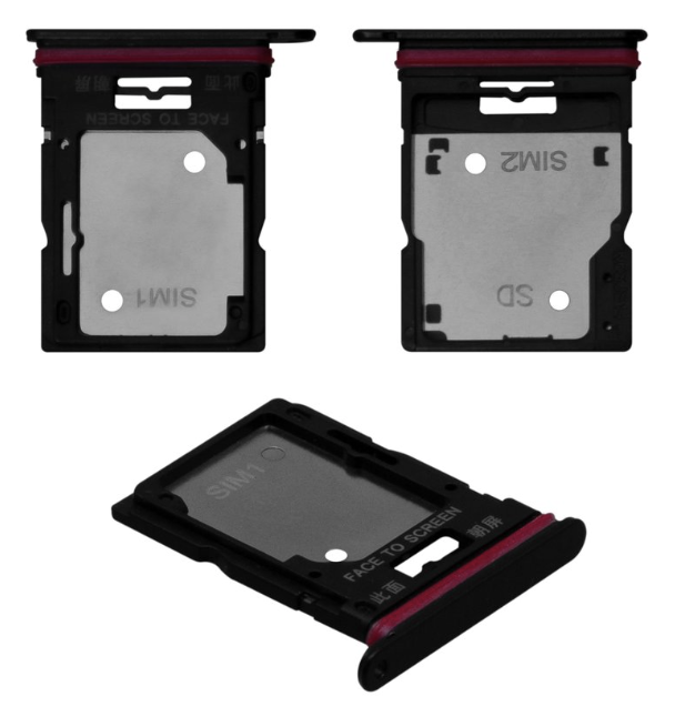 Тримач Sim-карти та карти пам'яті для Xiaomi Poco X4 Pro 5G, чорний, Laser Black, на дві Sim картки