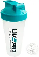 Пляшка Livepro пляшка shake bottle білий/синій, Розмір: 600мл (MD)