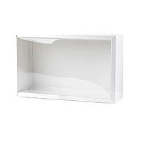 Коробка самосборная с прозрачной крышкой 18х12,3х5,5 см белая