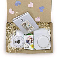 Набор камера Fujifilm Instax Mini 12, Фотобумага 20шт, Чехол, Фотоальбом 64 фото Белый