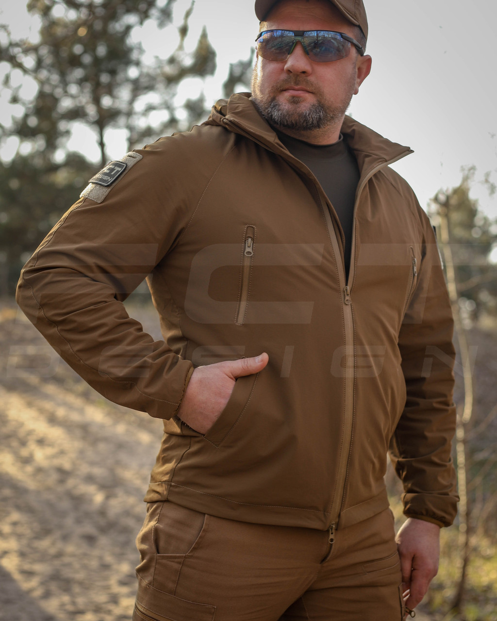 Куртка Хантер Баланс стрейч на сітці койот, фото 1