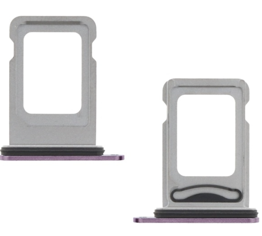 Тримач Sim-карти для iPhone 14 Pro/14 Pro Max, на 2 Sim-карти, фіолетовий, Deep Purple, фото 1