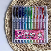 Набор гелевых ручек First Glitter 12 шт, с блестками