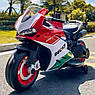 Дитячий електромотоцикл двоколісний на акумуляторі Ducati M 5009E-1-3 для дітей 3-8 років червоно-білий, фото 3