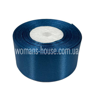 Стрічка атласна ширина 4 см Бабіна 23 м (25 ярдів) Смарагд бірюзовий №С