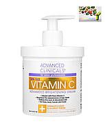 Крем с витамином С, Advanced Clinicals, осветляющий крем с витамином С, улучшенная формула