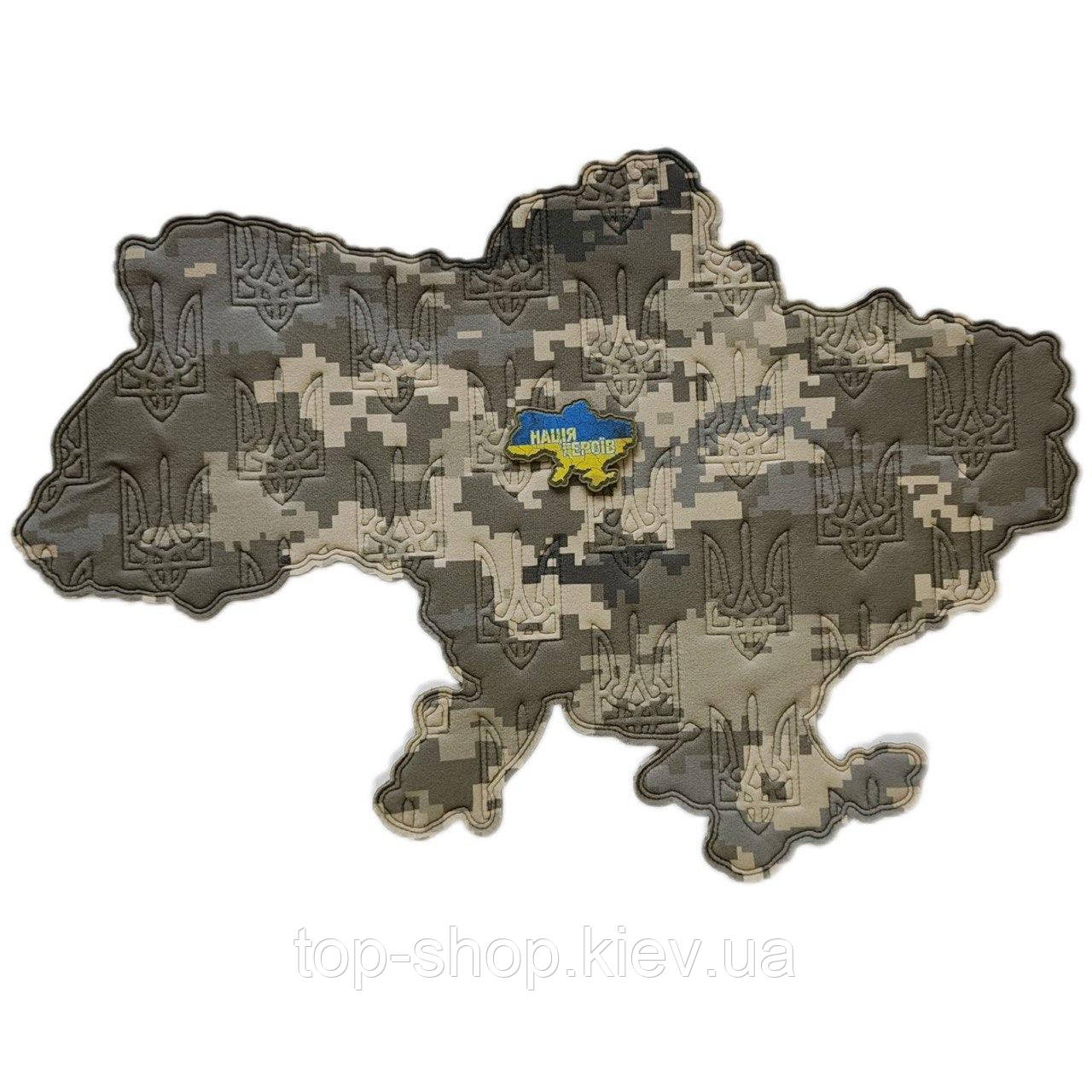 Велкропан для шевронів для військових нашивок, патчів пВХ, для колекції мапа України піксель