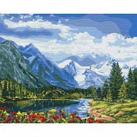 Картина по номерам Идейка Альпийское совершенство 40 на 50 см пейзаж горы для взрослых раскраска картинки
