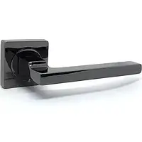 Ручка для межкомнатных дверей на квадратной розетке NEW KEDR R08.180-AL- черный никель