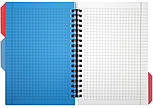Блокнот "DESIGN 23", B6, пластикова обкл., спіраль, з розділювачами., 100 арк., клітинка, фото 3