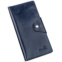 Бумажник унисекс вертикальный из кожи алькор на кнопках SHVIGEL 16174 Синий FORM