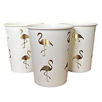 Склянки одноразові паперові " Золотий фламінго" 10 шт./пач.