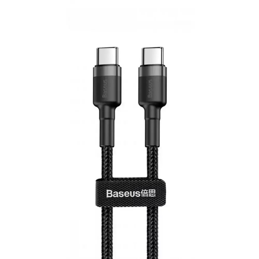 Кабель Baseus Cafule Type-C to Type-C PD 2.0 60W (1m) Gray/Black