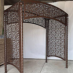 Пергола, арка садова, молоткове фарбування, коричневий