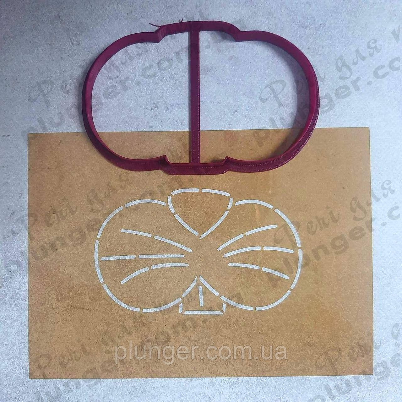 Вирубка пластикова з трафаретом Мордочка кролика, фото 1