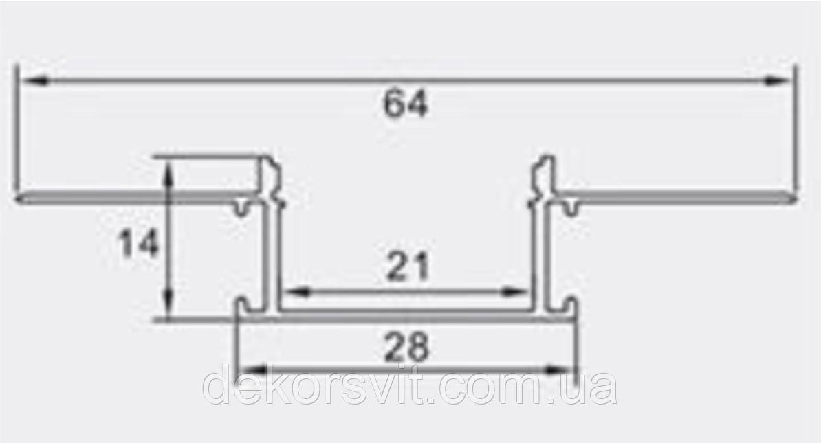 Лінійний Led-профіль ЛПС21