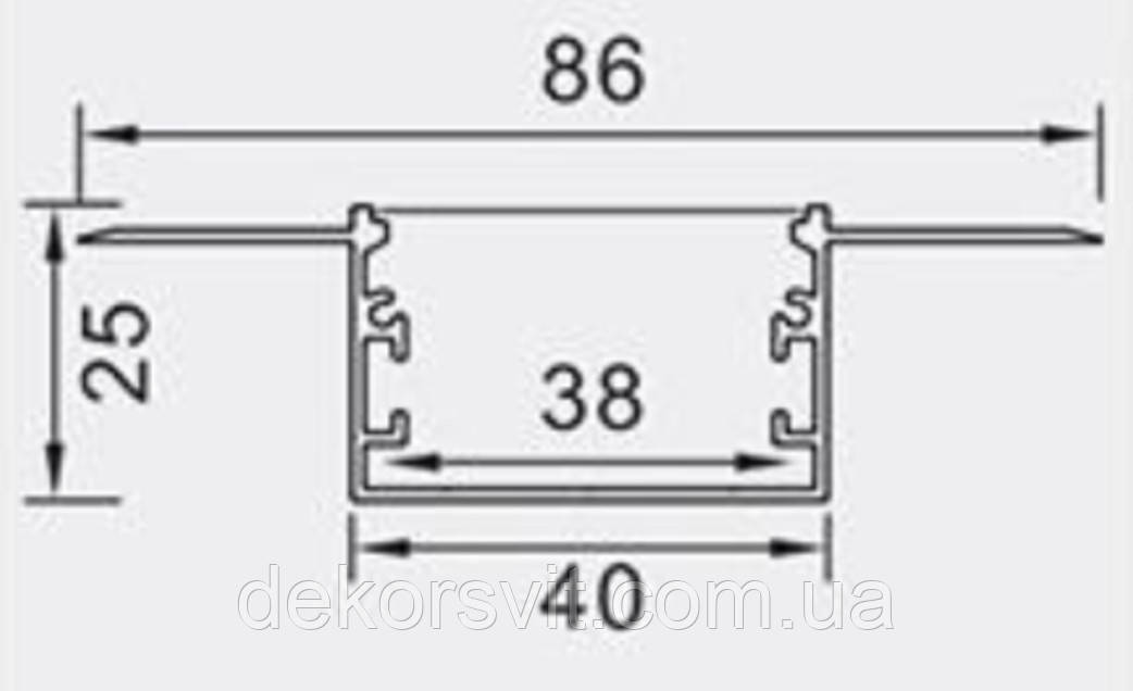 Лінійний Led-профіль ЛПС38