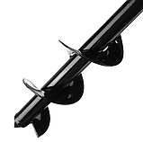 Садовий бур для дриля 10х60 см бур земляний бур для саджання саду шнек для дриля, фото 9