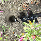 Садовий бур для дриля 10х60 см бур земляний бур для саджання саду шнек для дриля, фото 10