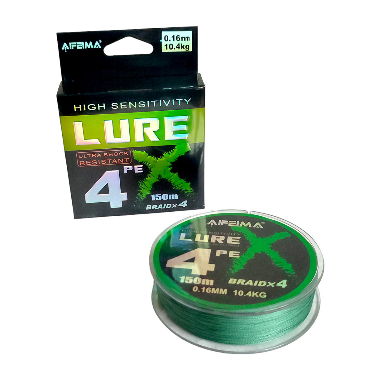 Плетений шнур Feima Lure PE X4 150 м зелений 0.18