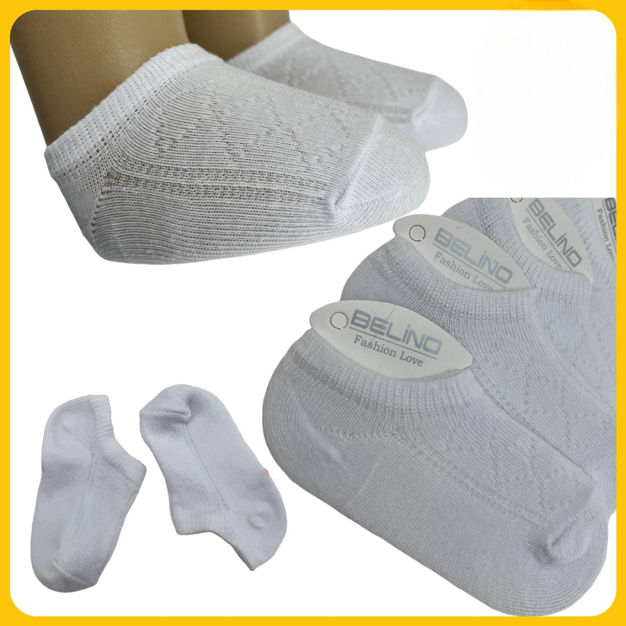 Шкарпетки бавовняні для малюків 0-6 міс (6 шт/уп)