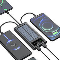 Портативное зарядное устройство на 20000mAh, Power Bank на солнечной батарее, для планшета. ZV-711 Цвет: