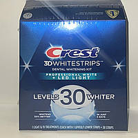 Отбеливающие полоски для зубов Crest 3D Whitestrips Professional White + LED Light (19пар)