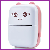 Портативный термопринтер BAMBI CAT MINI PRINTER, Детский принтер блютуз, Карманные принтеры