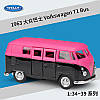 Автомобіль автобус Volkswagen T1 1963 року випуску масштабі 1:36, фото 5
