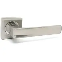 Ручка для межкомнатных дверей на квадратной розетке NEW KEDR R08.144-AL-SN/CP