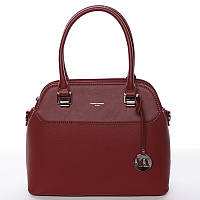Женская красная деловая сумка David Jones вместительная классическая сумка с двумя ручками кросс-боди