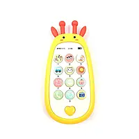 Телефон для малышей "Веселые разговоры", "TK Group", музыкальный, с подсветкой, обучающий Желтый