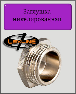 Заглушка 3/4" Н нікельована (під пломбу)