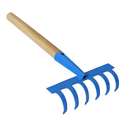 Грабельки 6 зубів 50см дерев'яна ручка 71-044