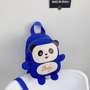 Дитячий рюкзак A-6864 Panda з ремінцем антипотужка Blue