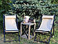 Розкладне дерев’яне крісло шезлонг з тканиною, для дачі, пляжу чи кафе. Крісла садові терасні дерев'яні. Лежак шезлонг Код/Артикул, фото 7