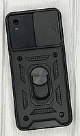 Ударопрочный чехол для Xiaomi Redmi 9A чехол с кольцом подставкою на сяоми редми 9а черный/black